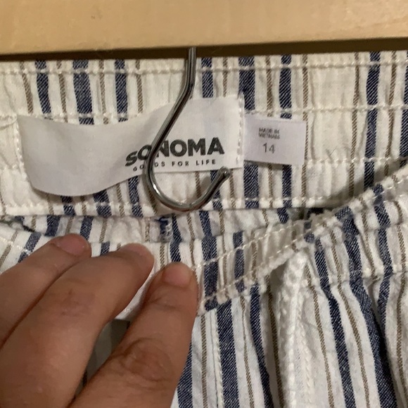 Linen Blue and White Pant 14 - Picture 3 of 6